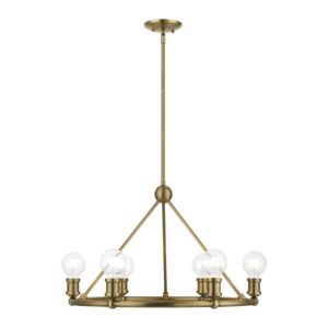 Lansdale 6-Light Chandelier in Antique Brass