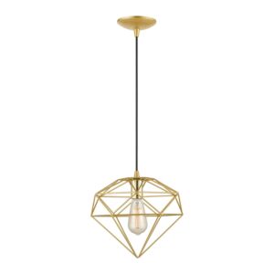 Knox 1-Light Pendant in Soft Gold w with Polished Brass