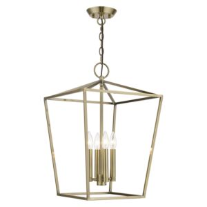 Devone 4-Light Chandelier in Antique Brass