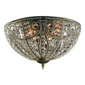 Elizabethan 6-Light Flush Mount in Dark Bronze