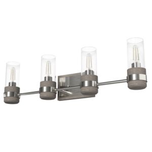 Hunter River Mill 4-Light Bathroom Vanity Light in Brushed Nickel