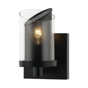 So Inclined 1-Light Bathroom Vanity Light in Black