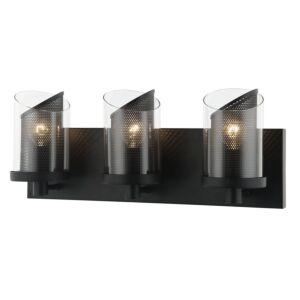 So Inclined 3-Light Bathroom Vanity Light in Black