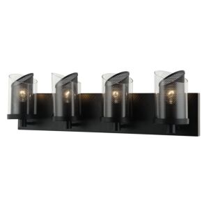 So Inclined 4-Light Bathroom Vanity Light in Black