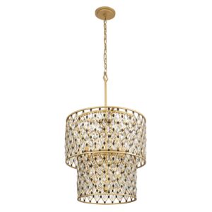 Windsor 7-Light Chandelier in French Gold with Matte Black