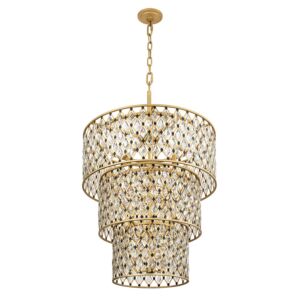 Windsor 13-Light Chandelier in French Gold with Matte Black