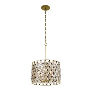 Windsor 4-Light Pendant in French Gold with Matte Black