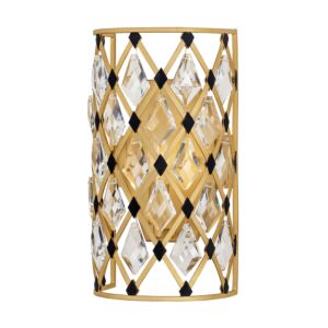 Windsor 1-Light Wall Sconce in French Gold with Matte Black