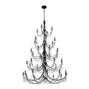 Brentwood 40-Light Chandelier in Carbon