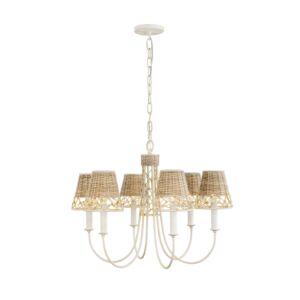 Cayman 6-Light Chandelier in Country White