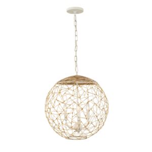 Cayman 3-Light Pendant in Country White