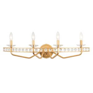 Monroe 4-Light Bathroom Vanity Light in Antique Gold