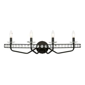 Monroe 4-Light Bathroom Vanity Light in Carbon