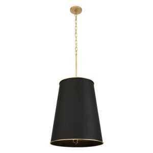 Coco 9-Light Foyer Pendant in Matte Black with French Gold