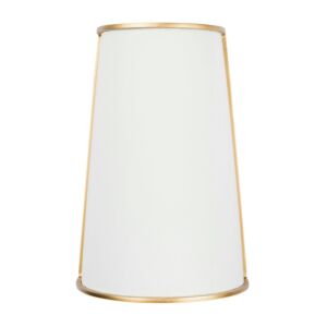 Coco 2-Light Wall Sconce in Matte White with French Gold