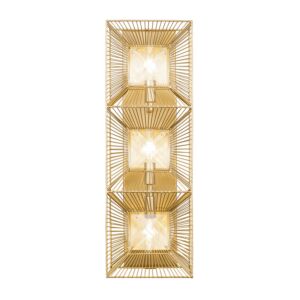 Arcade 3-Light Wall Sconce in French Gold