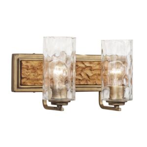 Hammer Time 2-Light Bathroom Vanity Light in Havana Gold with Cinnamon