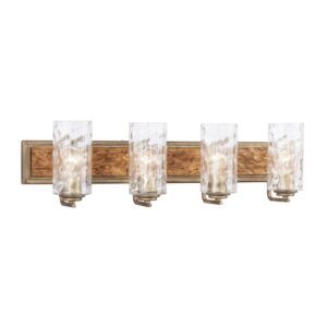 Hammer Time 4-Light Bathroom Vanity Light in Havana Gold with Cinnamon