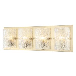 Morgan 4-Light Bathroom Vanity Light in Satin Brass