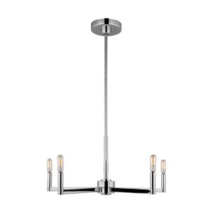 Fullton 5-Light LED Chandelier in Chrome