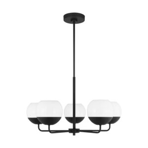 Alvin 5-Light Chandelier in Midnight Black