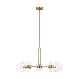 Codyn 5-Light Chandelier in Satin Brass