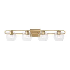 Codyn 4-Light Bathroom Vanity Light in Satin Brass