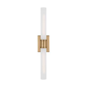 Keaton 2-Light Bathroom Vanity Light in Satin Brass