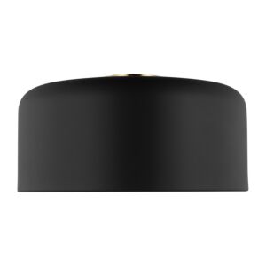 Malone 1-Light LED Flush Mount in Midnight Black