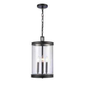 Mendoza 3-Light Pendant in Matte Black