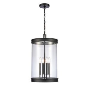 Mendoza 4-Light Pendant in Matte Black