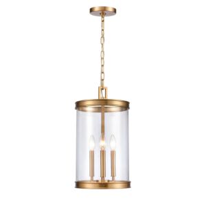 Mendoza 3-Light Pendant in Brushed Gold