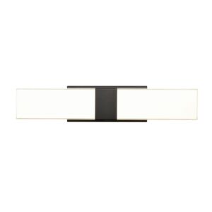 Reciprocate 2-Light LED Bathroom Vanity Light in Matte Black