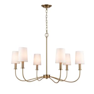 West Point 6-Light Chandelier in Antique Brass