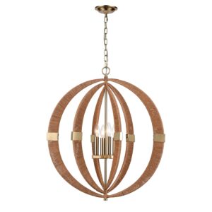 Pyrus 4-Light Pendant in Brown