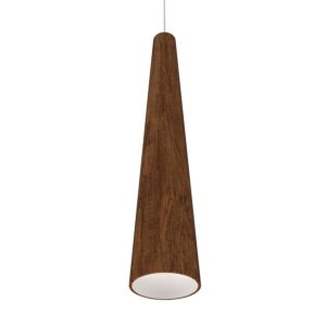 Conical 1-Light Pendant in Imbuia