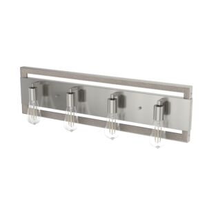 Hunter Woodburn 4-Light Bathroom Vanity Light in Brushed Nickel