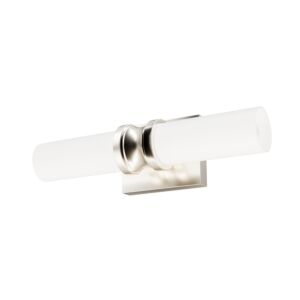 Hunter Lenlock 2-Light Bathroom Vanity Light in Brushed Nickel