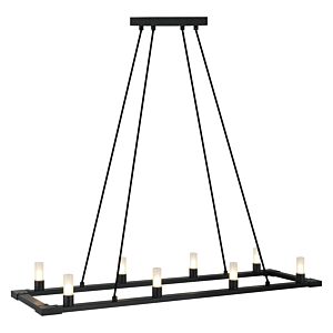 Cascadian 8-Light Chandelier in Matte Black