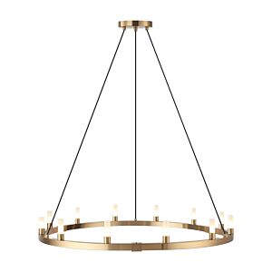 Cascadian 12-Light Chandelier in Aged Gold Brass