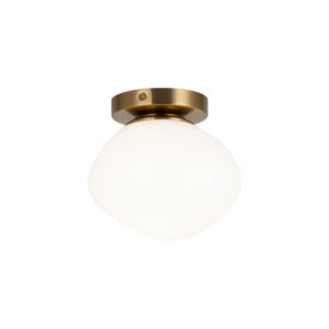 Melotte 1-Light Wall Sconce with Ceiling Mount in Aged Gold Brass