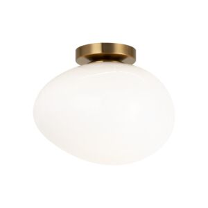 Melotte 1-Light Wall Sconce with Ceiling Mount in Aged Gold Brass