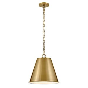 Blake 1-Light LED Pendant in Lacquered Brass