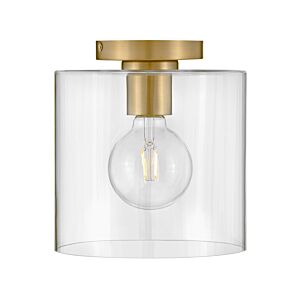 Pippa 1-Light LED Flush Mount in Lacquered Brass