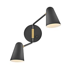 Birdie 2-Light LED Wall Sconce in Black