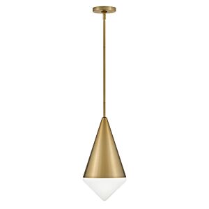Betty 1-Light LED Pendant in Lacquered Brass