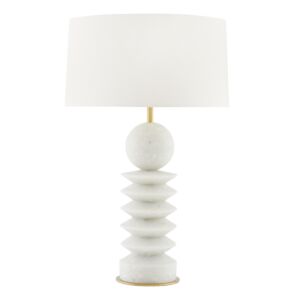 Roxbury 1-Light Table Lamp in Ivory