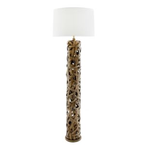 Horatio 1-Light Floor Lamp in Palm Gray