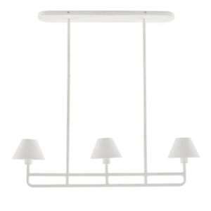 Remy 3-Light Chandelier in White Gesso