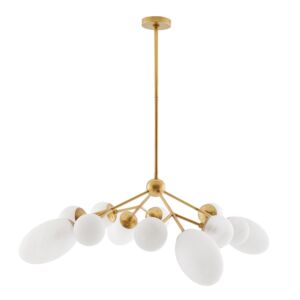 Panella 12-Light Chandelier in Brushed Brass